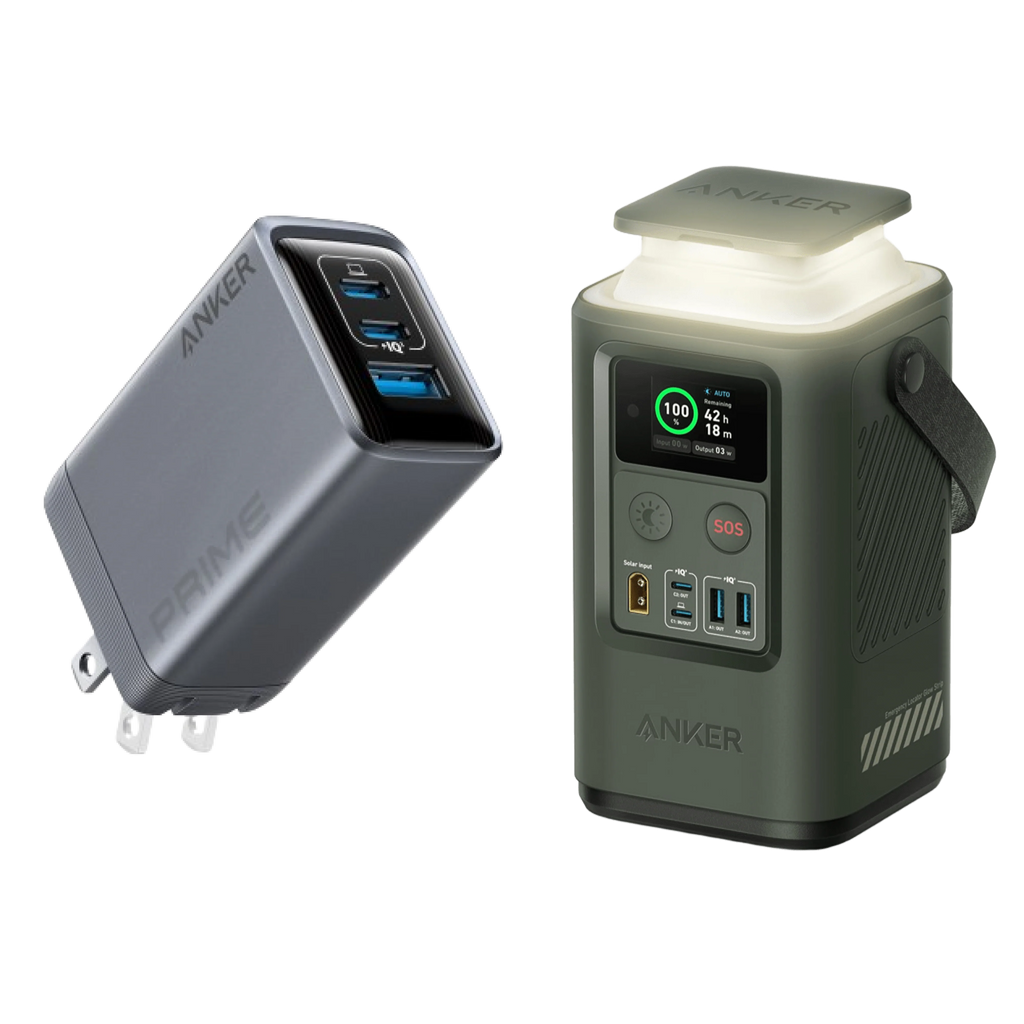 Anker 548 Power Bank (PowerCore Reserve 192Wh) and Anker Prime Charger (100W, 3 Ports, GaN)